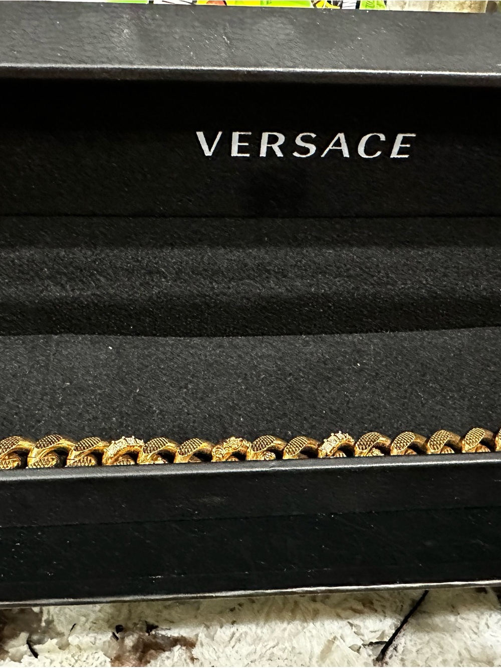 Versace Gold-Tone Chain Bracelet